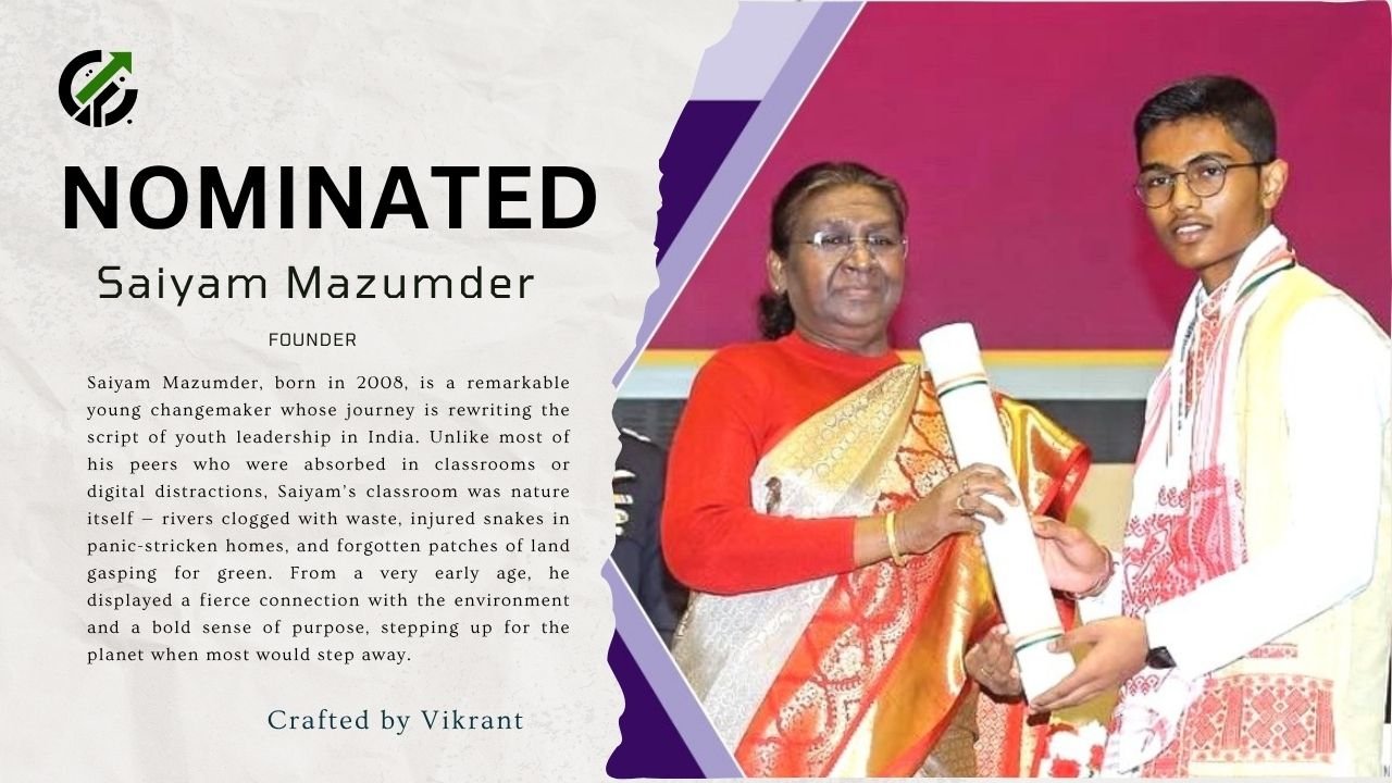 Read more about the article Congratulations to Saiyam Mazumder on His Prestigious Nomination for the CFV Spark Awards