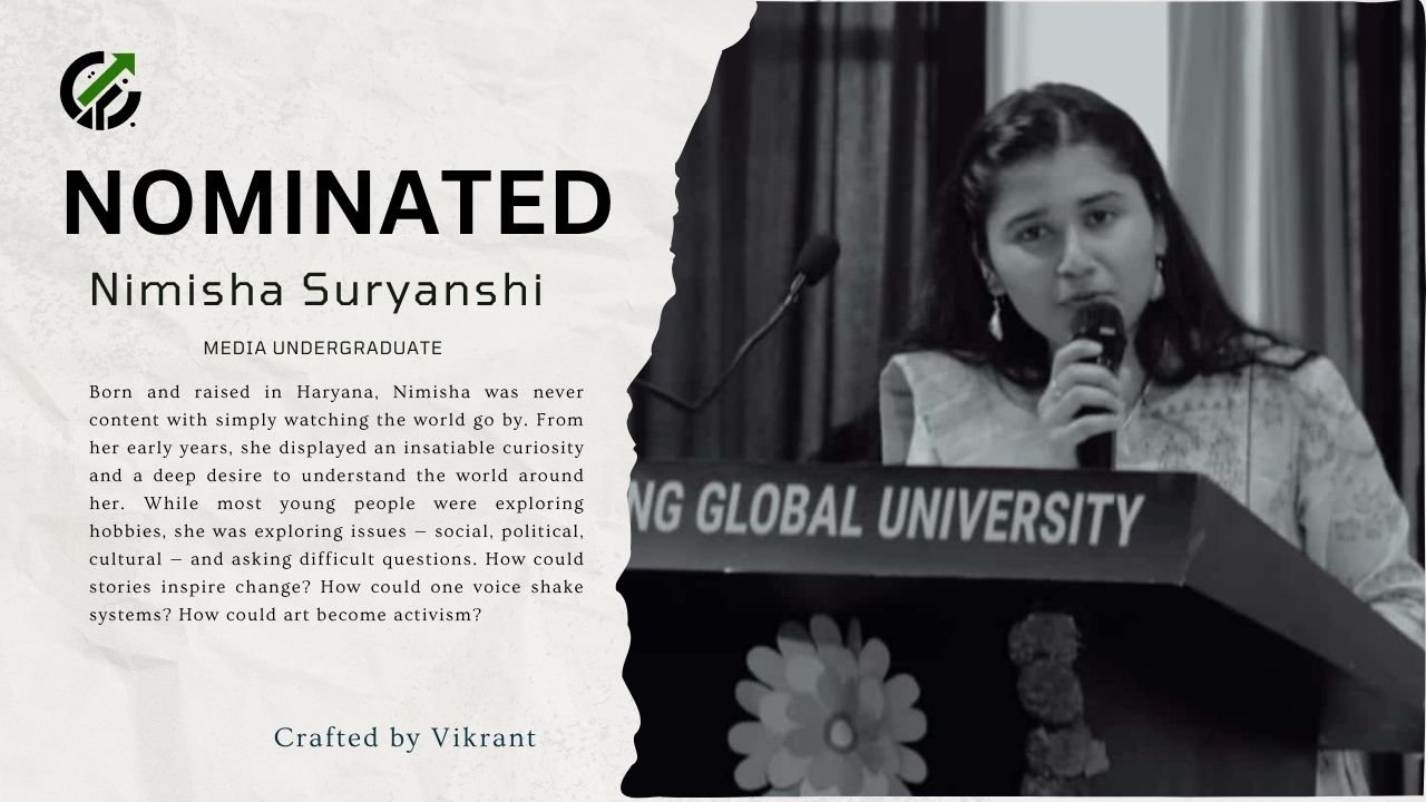 Read more about the article Congratulations to Nimisha Suryanshi on His Prestigious Nomination for the CFV Spark Awards