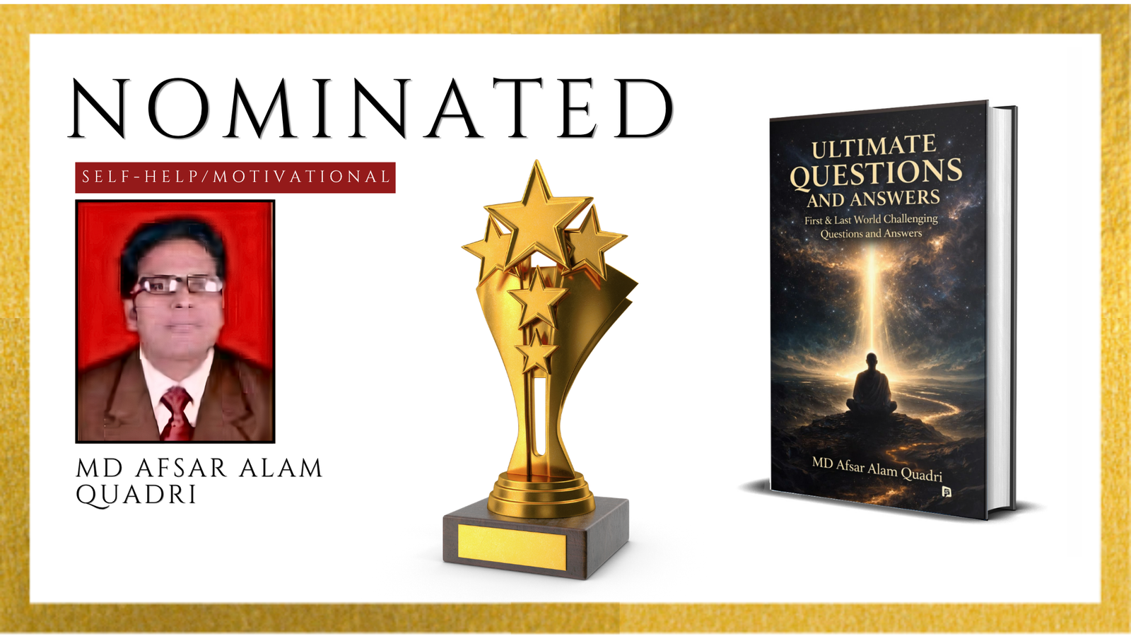 Read more about the article MD Afsar Alam Quadri Nominated for the Ananta Press Sahitya Ratna Award for ULTIMATE QUESTIONS AND ANSWERS: FIRST & LAST WORLD CHALLENGING QUESTIONS AND ANSWERS