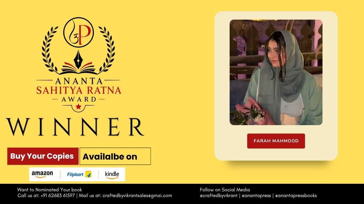 Read more about the article Farah Mahmood Announced as Winner of the Ananta Press Sahitya Ratna Award for The Anatomy of a Breaking Heart