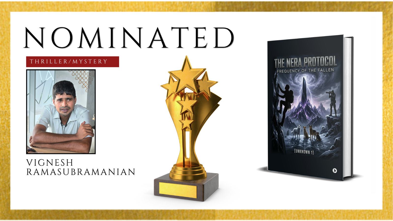 Read more about the article Celebrating Literary Innovation: Vignesh Ramasubramanian’s THE NERA PROTOCOL: FREQUENCY OF THE FALLEN Earns Nomination for the Ananta Press Sahitya Ratna Award