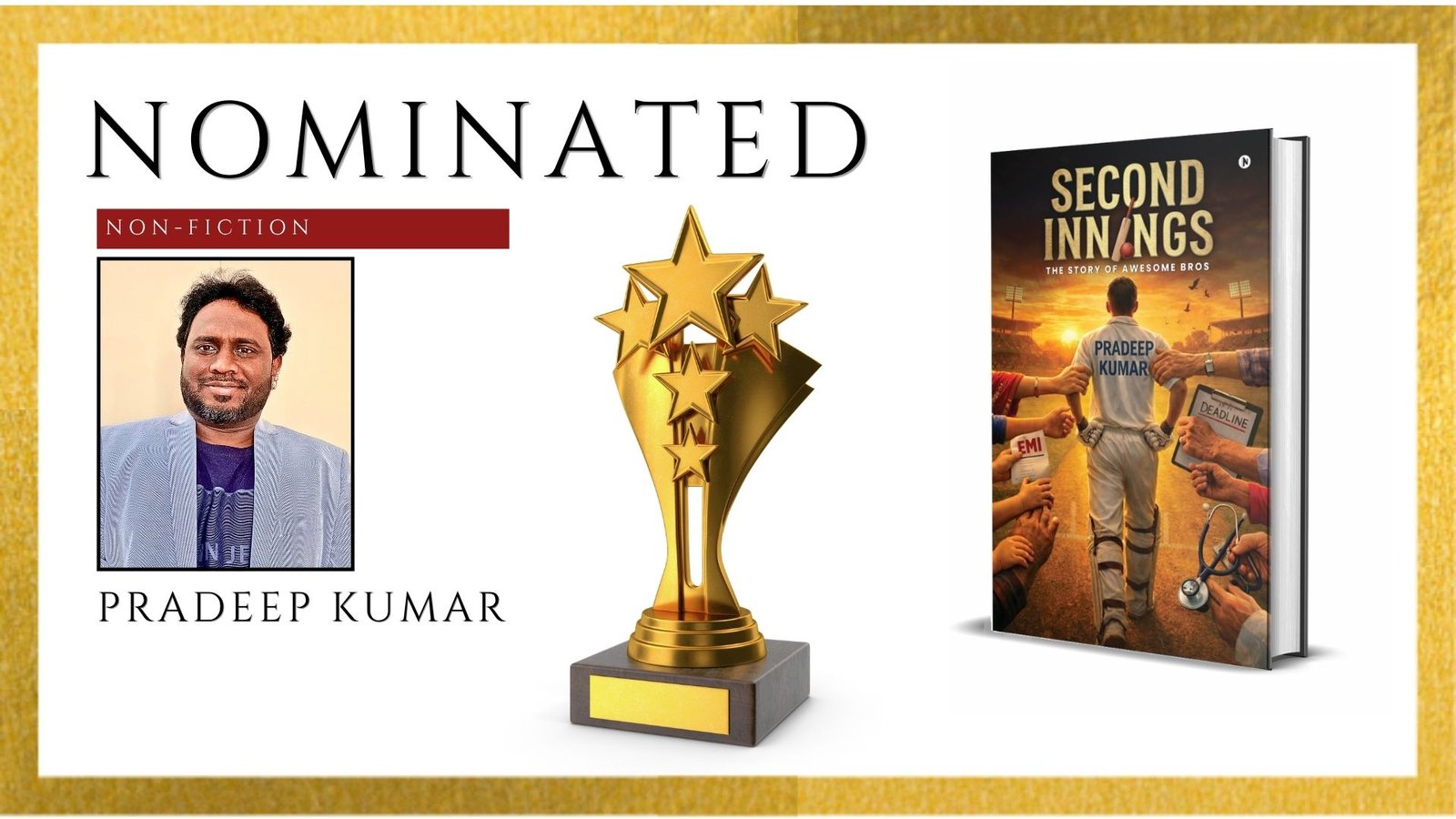 Read more about the article Pradeep Kumar’s Second Innings: The Story of Awesome Bros Officially Nominated for the Ananta Press Sahitya Ratna Award