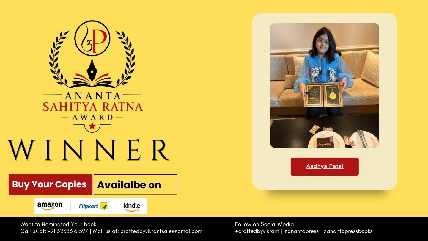 Read more about the article Aadhya Patel Announced as Winner of the Ananta Press Sahitya Ratna Award for Weirdly Indian – Toilets, Toys & Total Mystery!