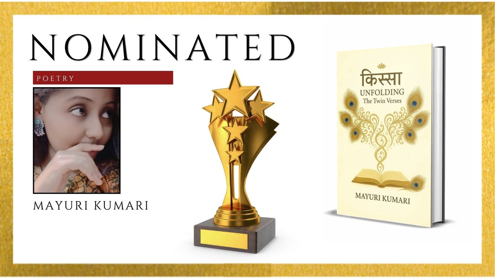 Read more about the article Mayuri Kumari Officially Nominated for the Ananta Press Sahitya Ratna Award for किस्सा Unfolding: The Twin Verses